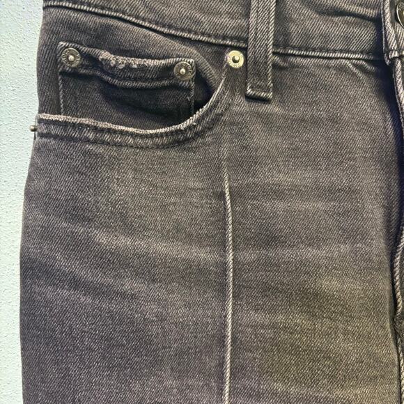 Pistola Women's High Rise Seam Detail Flare Jeans Size 27 Black Denim - Picture 3 of 10